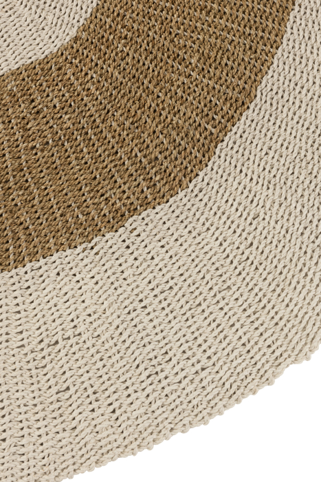 Covor rotund Alb/Natur L [2]
