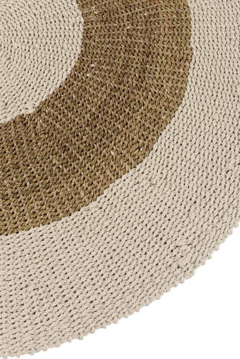 Covor rotund Alb/Natur M [2]