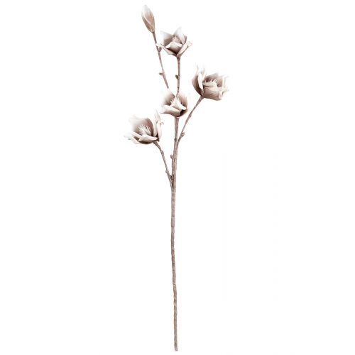 Crenguta cu 5 flori Lagarto, spuma, crem/maro, 115 cm [2]