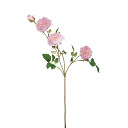Crenguta floare artificiala ROSE, Fibre sintetice, Multicolor, 65 cm