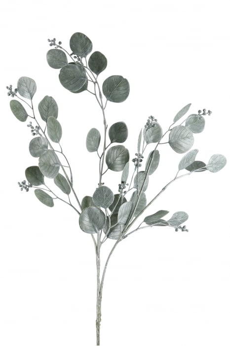 Poza Crenguta floare artificiala Silberblatt, Fibre artificiale, Gri, 76 cm