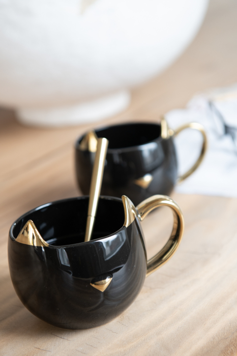 Cutie cu 2 Cani Pisica Porţelan [1]