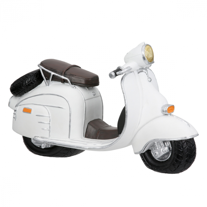 Cutie de economii, Motocicletă, Jetina, Polyresin, alb, PU 3, L. 9 cm, L. 25 cm, H. 14 cm [2]