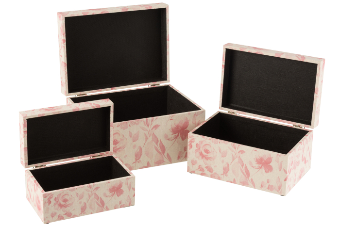 Cutii cadou, set 3, Trandafiri, Mdf [2]