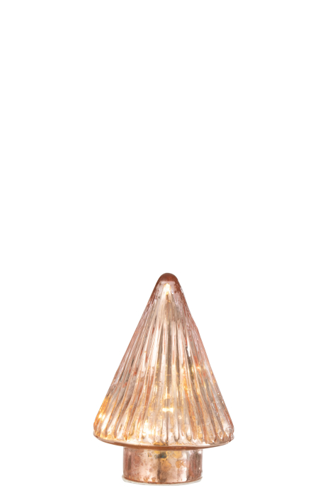 Deco bradut LED, Sticla, Roz, 9x9x12.5 [2]