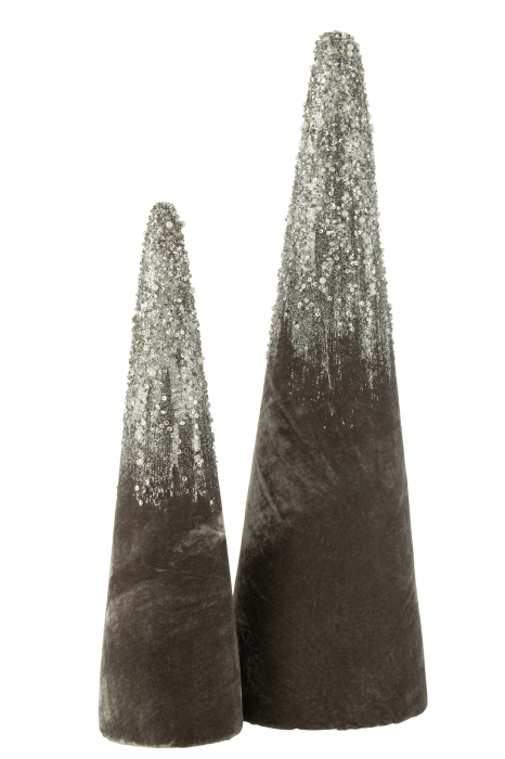 Deco con Craciun, Material sintetic, Gri, 19x19x62 [2]