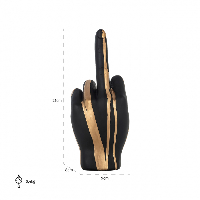 Obiect decorativ, Digitus (negru/auriu) [5]