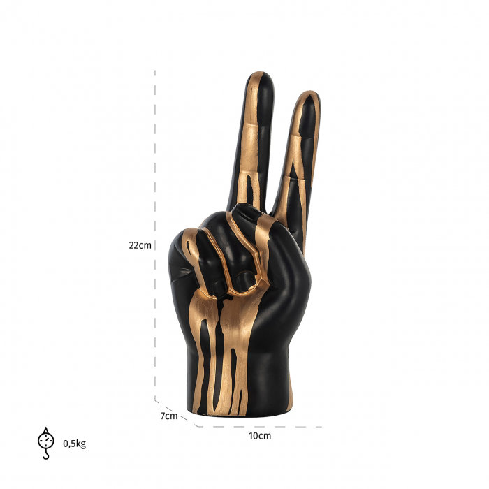 Obiect decorativ, Pace (negru/auriu) [5]