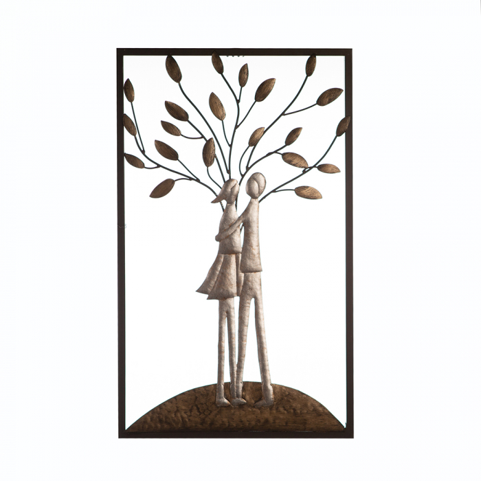Poza Decoratiune de perete TREE COUPLE, metal, 50x30 cm