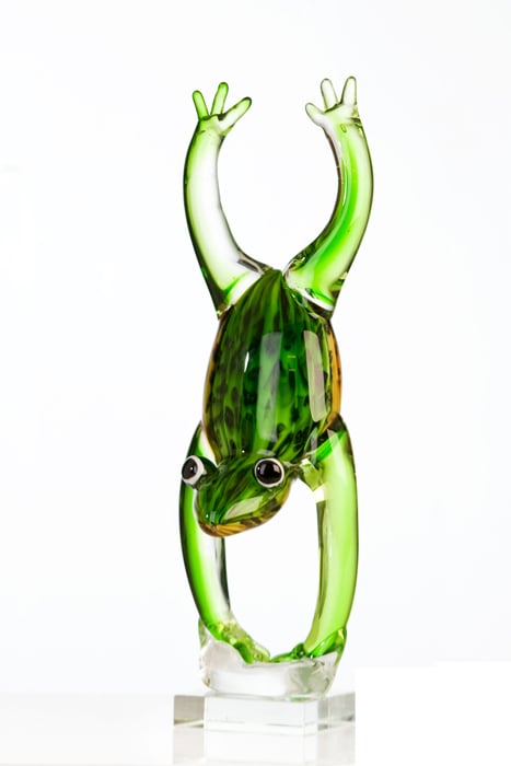 Decoratiune FROGSTAND, sticla, 36x11 cm