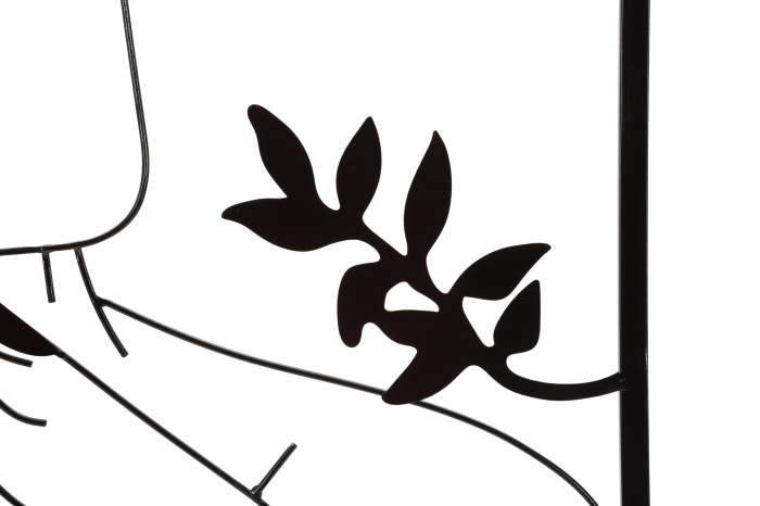 Decoratiune de perete Elegant -B-, Fier, Negru, 80x60x1 cm [2]