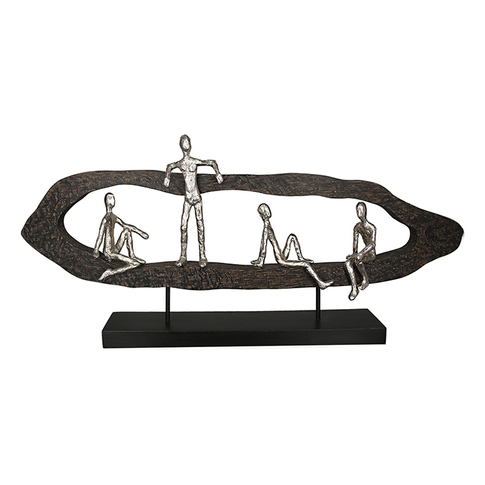 Decoratiune Hang Out, Aluminiu/Lemn, Multicolor, 75x35x10 cm [2]