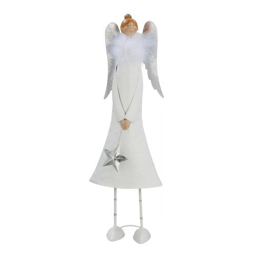 Decoratiune Angel Snowy, Metal, Alb, 10.5x15x44.5 cm GILDE imagine noua elgreco.ro