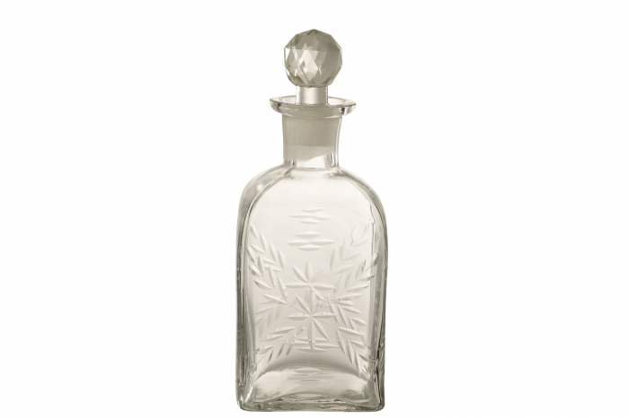 Decoratiune Bottle, Sticla, Transparent, 10x10x23.5