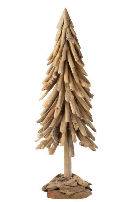 Decoratiune Brad de Craciun, bucati din lemn, natur, XL [2]