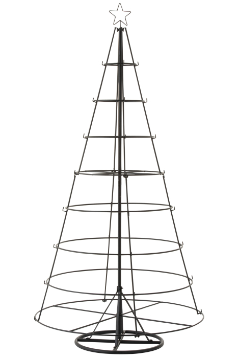 Decoratiune, Brad Metal , Negru, 94.5x94.5x188 [1]
