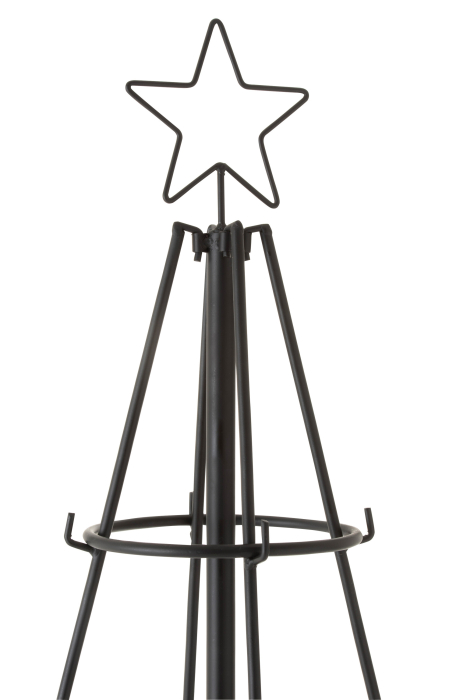 Decoratiune, Brad Metal , Negru, 94.5x94.5x188 [4]
