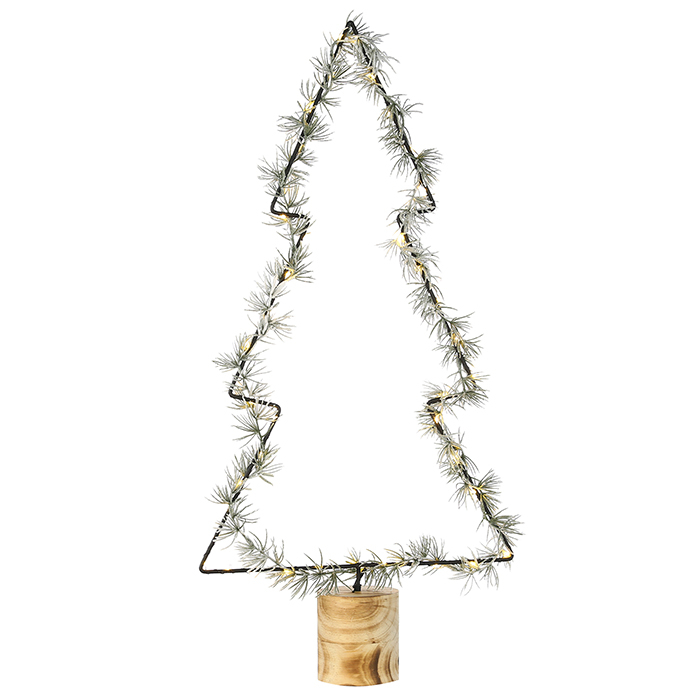 Decoratiune bradut Craciun Pine, metal plastic lemn, multicolor, 9x36x70 cm