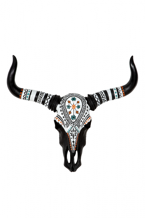 Decoratiune Bull Native, Rasina, Multicolor, 59x53x9 cm GILDE