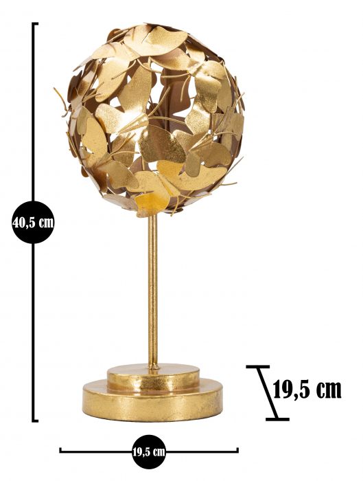 Decoratiune Butterly, Fier, Auriu, 40.5x19.5x19.5 cm [6]