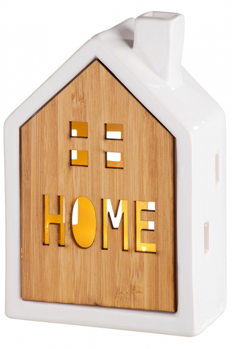 Decoratiune casa, HOME, ceramica, led, 5.5X10.5X16.5 cm [2]