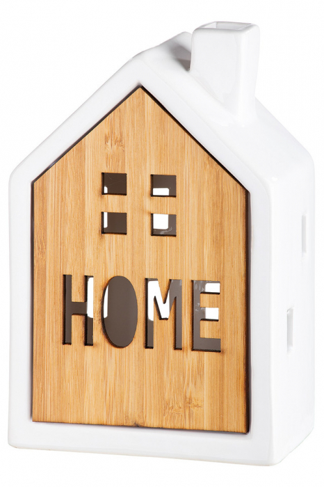 Decoratiune casa, HOME, ceramica, led, 5.5X10.5X16.5 cm [3]