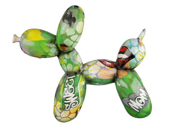 Decoratiune catel Street art baloons, rasina, multicolor, 22x8x18 cm [3]