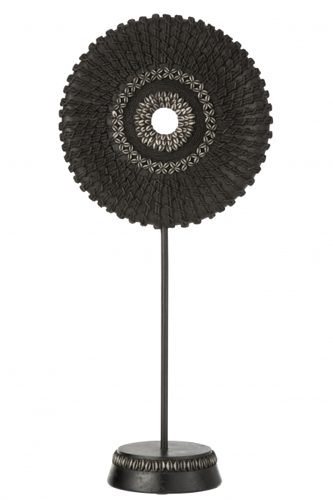 Decoratiune Circle, Compozit, Negru, 27.5x15x61 cm