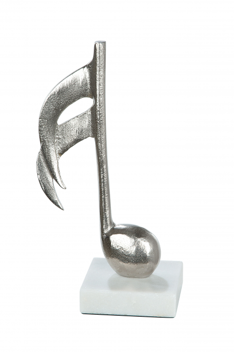 Decoratiune Clef, Aluminiu, Argintiu, 16x65x10 cm [2]