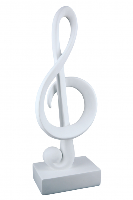 Decoratiune Clef, Rasina, Alb, 15x39x8.5 cm [2]