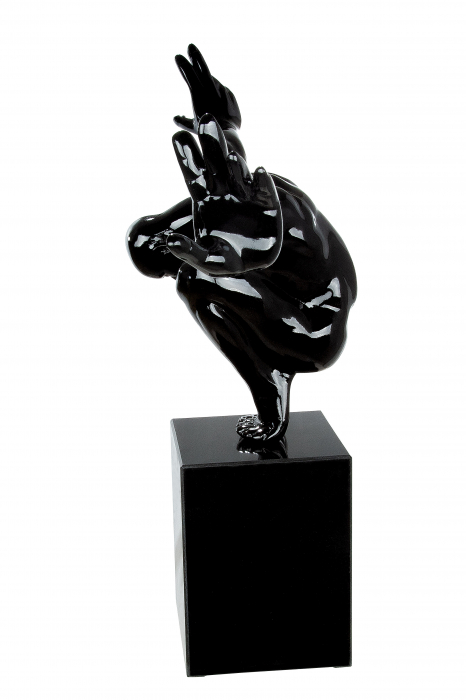 Decoratiune Cliffhanger, Rasina/Marmura, Negru, 75x45x21 cm [2]