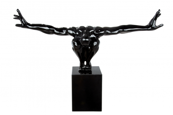 Decoratiune Cliffhanger, Rasina/Marmura, Negru, 75x45x21 cm [4]