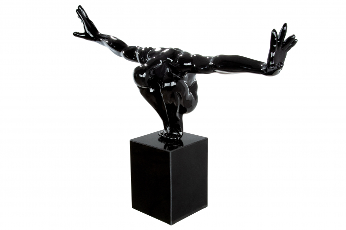Decoratiune Cliffhanger, Rasina/Marmura, Negru, 75x45x21 cm [3]