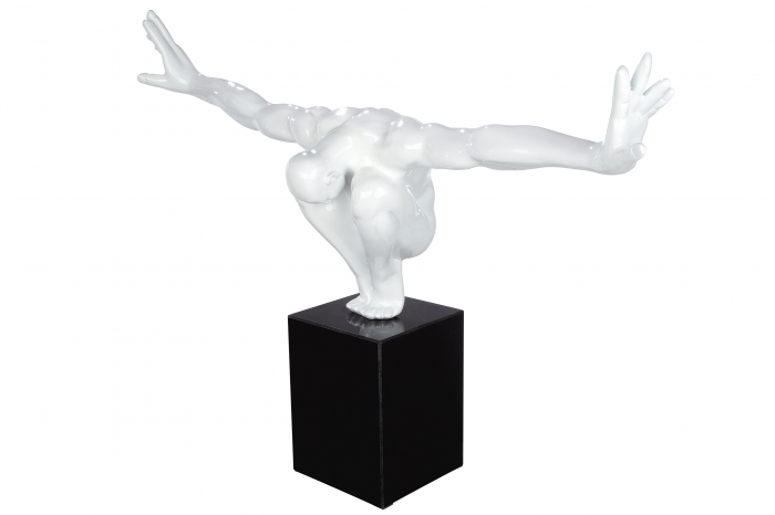 Decoratiune Cliffhanger, Rasina/Marmura, Negru/Alb, 75x45x21 cm [4]
