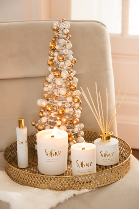 Decoratiune con, Plastic , Auriu, 25.5x26x70 cm [3]