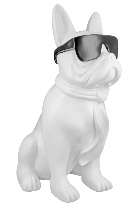Decoratiune Cool Dog, Rasina, Alb/Negru, 18x35x22 cm [3]