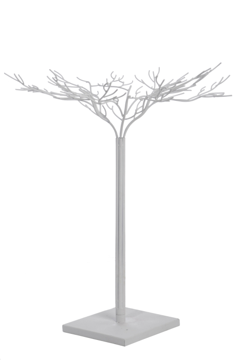 Decoratiune Copac, Metal, Alb, 62x62x73 cm [1]