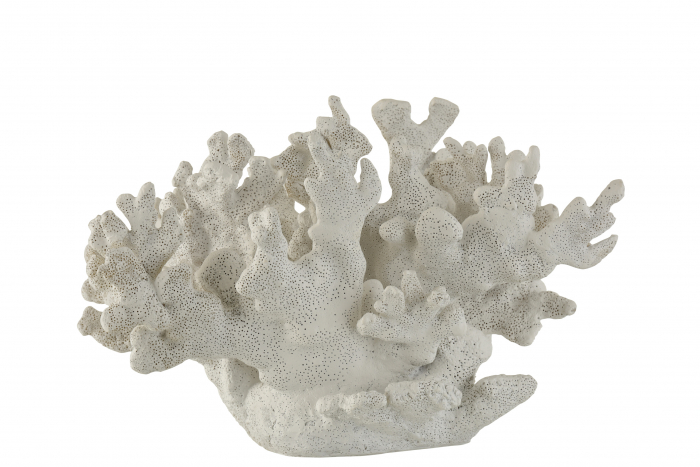 Decoratiune coral, Compozit, Alb , 31x22x20 cm