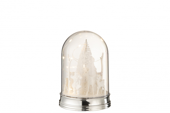 Decoratiune Craciun LED, Plastic , Alb , 13x13x20 cm [2]