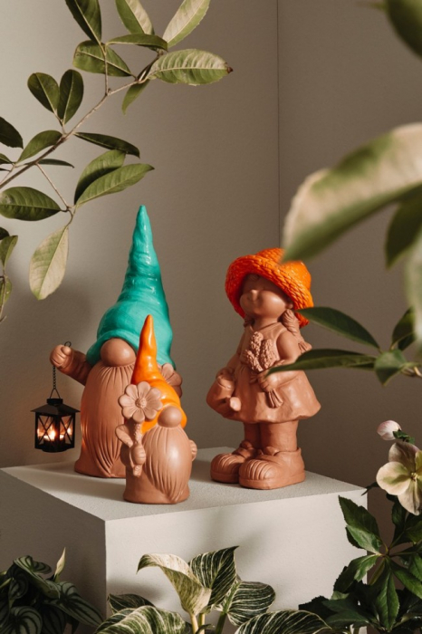 Decoratiune de Gradina, Hever/Gnome cu Felinar 26X50,5H [2]