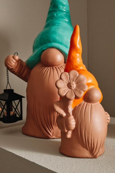 Decoratiune de Gradina, Hever/Gnome cu Felinar 26X50,5H [3]