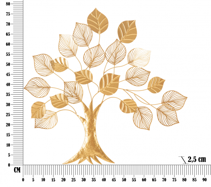 Decoratiune de perete Albero, Fier, Multicolor, 78x81x2.5 cm [6]