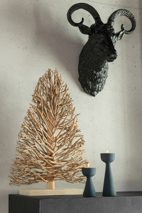 Decoratiune de perete, aluminiu, negru [1]