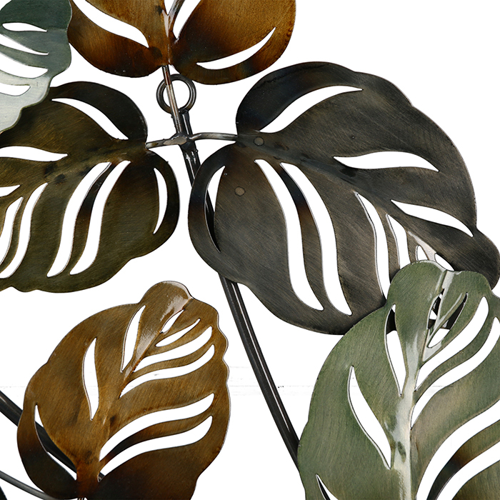 Decoratiune de perete Branch, metal, verde/maro, 5x38x67 cm [2]