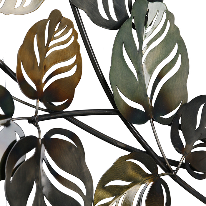 Decoratiune de perete Branch, metal, verde/maro, 5x38x67 cm [3]