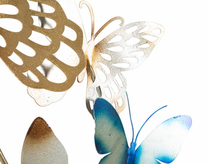 Decoratiune de perete Butterflies, Fier, Multicolor, 115x59.5x4 cm [2]
