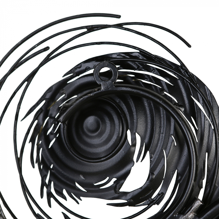 Decoratiune de perete Circles, metal, alb/argintiu, 6x94x56 cm [4]