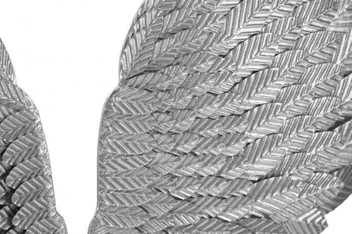 Decoratiune de perete cu aripi, BEAUTY argintiu 37,5x3x100 cm [2]