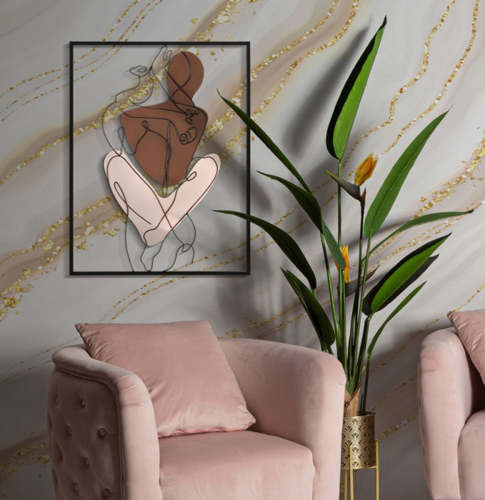 Decoratiune de perete cuplu cm 60x1,3x80 [5]