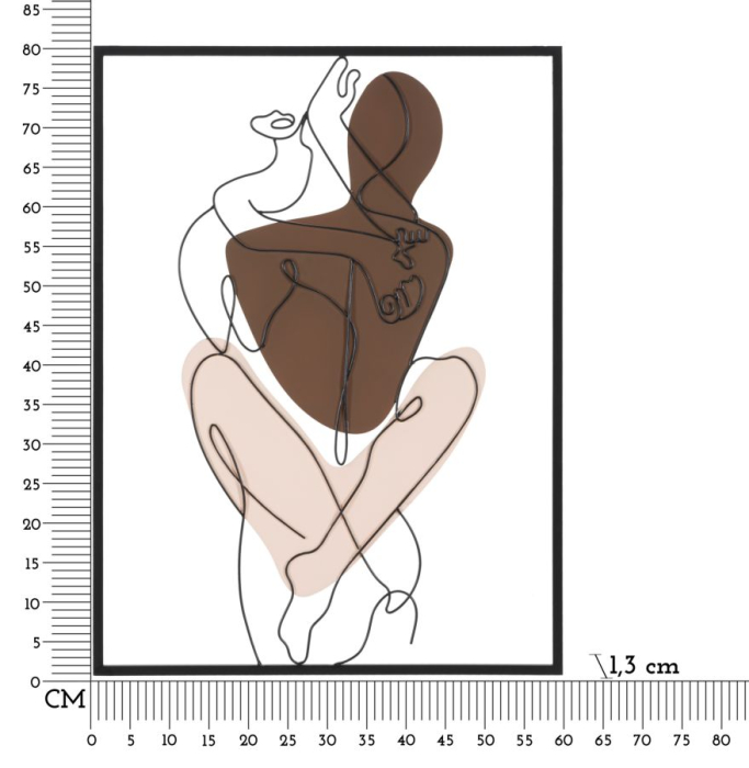 Decoratiune de perete cuplu cm 60x1,3x80 [6]